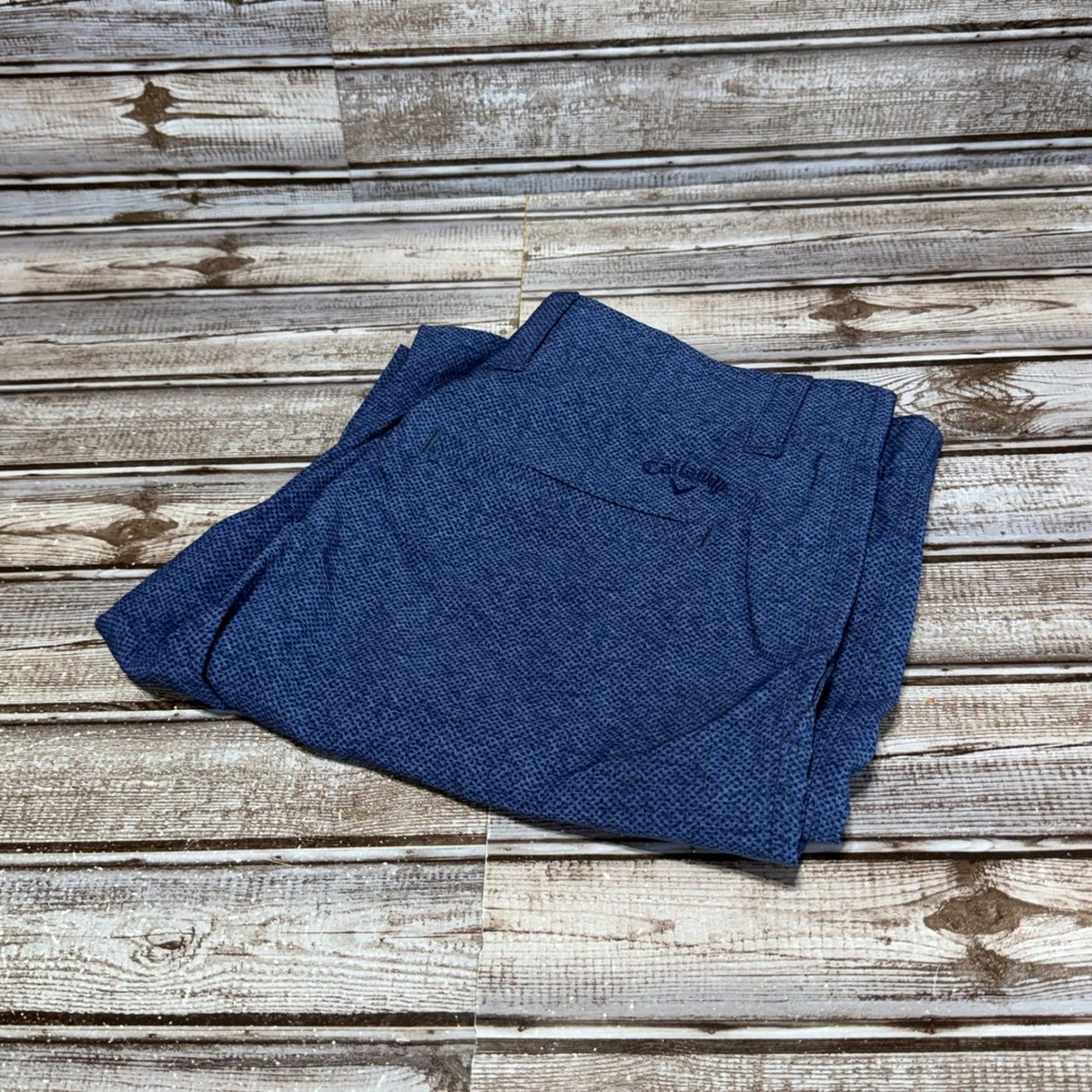 Callaway Golf Shorts Mens 32 Blue Textured Performance Stretch Activewear